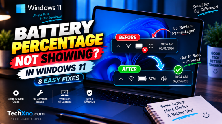 Battery Percentage Not Showing in Windows 11 8 Easy Fixes
