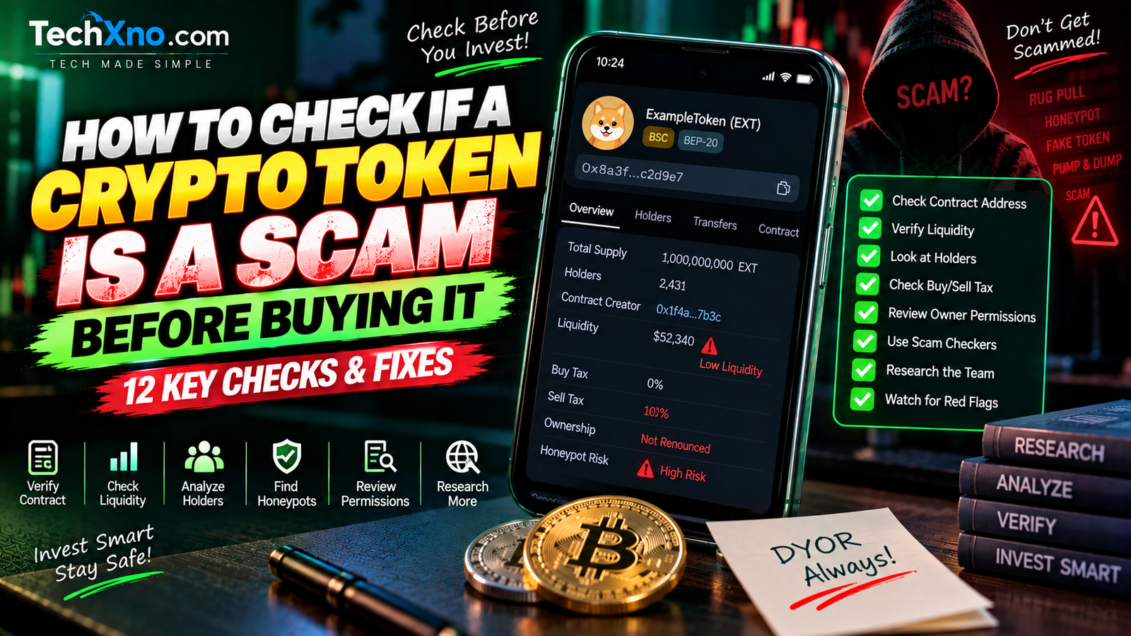 How to Check If a Crypto Token Is a Scam Before Buying It
