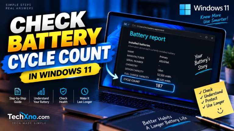 How to Check Laptop Battery Cycle Count in Windows 11