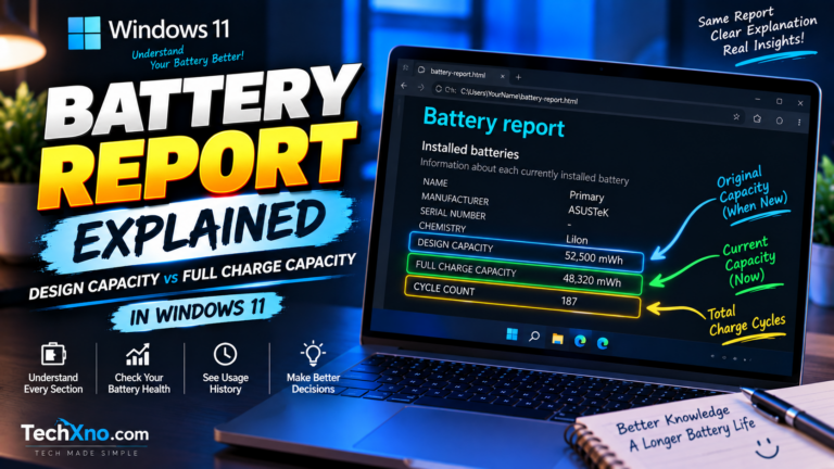 Windows 11 Battery Report Explained Design Capacity vs Full Charge Capacity